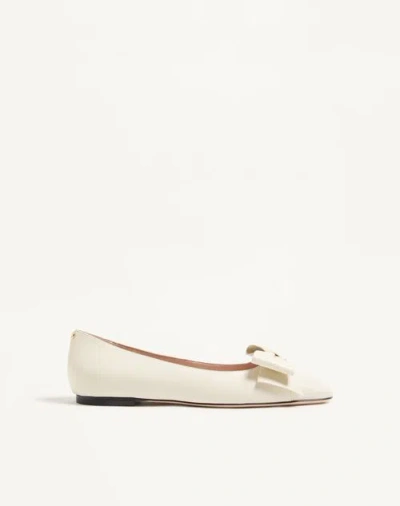 Valentino Leather Ballerinas Featuring Bow Detail
