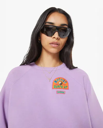 Mother Womens The Biggie Concert Regular-fit Cotton Sweatshirt  Surfs