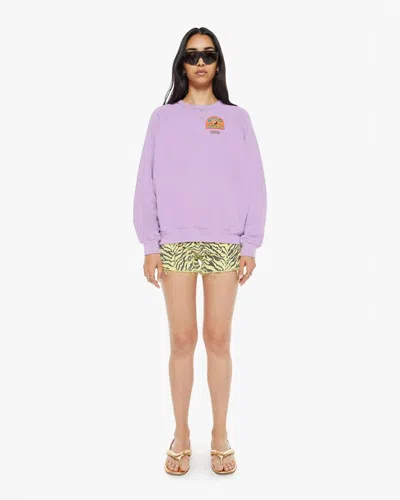 Mother Womens The Biggie Concert Regular-fit Cotton Sweatshirt  Surfs