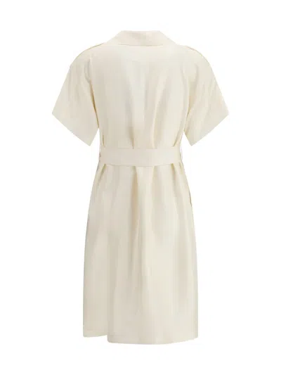 Burberry Waist Belted Short Sleeves Epaulettes Lapels