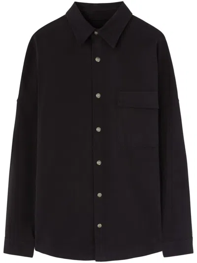 Palm Angels Oversized Shirt With Flap Welt Pocket