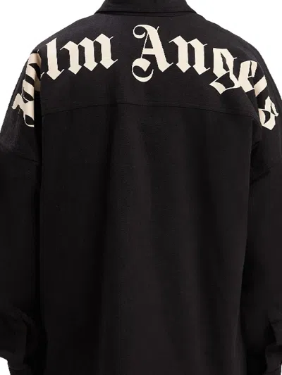 Palm Angels Oversized Shirt With Flap Welt Pocket