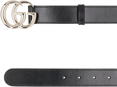 Gucci Polished Leather Belt With Iconic Double G Buckle