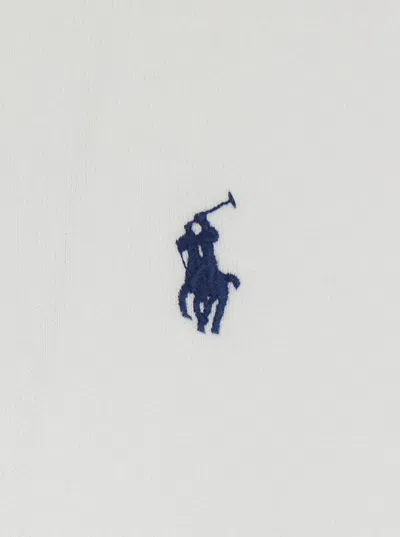 Polo Ralph Lauren White Hoodie With Contrasting Logo Embroidery In White