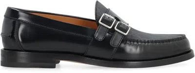 Gucci Mocassino Con Fibbia E Stampa Gg Loafers & Slippers Black