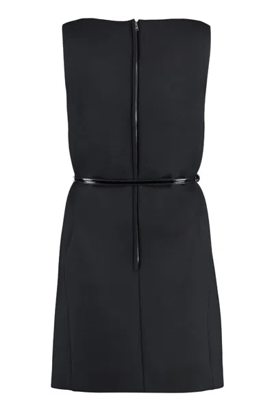 Gucci Horsebit Belted Minidress In Black