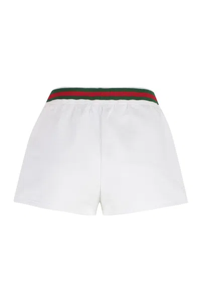 Gucci Cotton Jersey Shorts With Web