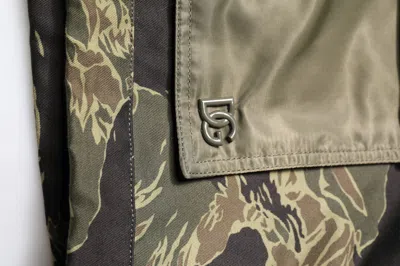 Dolce & Gabbana Multicolor Camouflage Cotton Bomber Jacket In Green