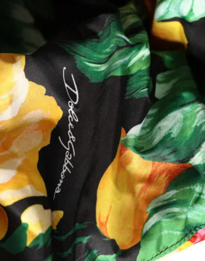 Dolce & Gabbana Multicolor Floral Print Whole Head Wrap Hat In Multi