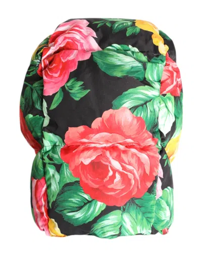 Dolce & Gabbana Multicolor Floral Print Whole Head Wrap Hat In Multi