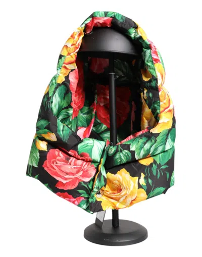 Dolce & Gabbana Multicolor Floral Print Whole Head Wrap Hat In Multi