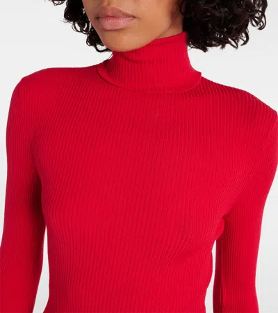 Wolford Colorado String Jersey-knit Bodysuit In Red