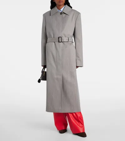 Stella Mccartney Wool-blend Coat In Gray