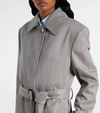 Stella Mccartney Wool-blend Coat In Gray
