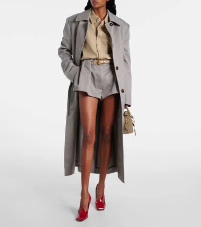 Stella Mccartney Wool-blend Coat In Gray