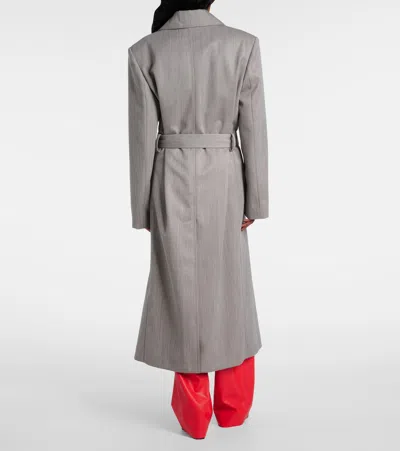 Stella Mccartney Wool-blend Coat In Gray