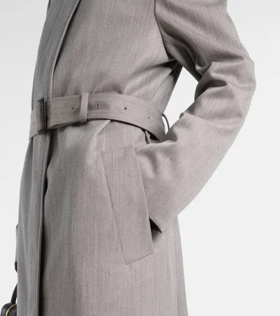 Stella Mccartney Wool-blend Coat In Gray
