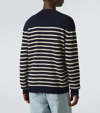 Valentino "chez Valentine" Wool Sweater In Blue
