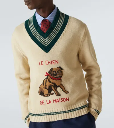 Valentino Garavanile Chien De La Maison Sweater In Neutral