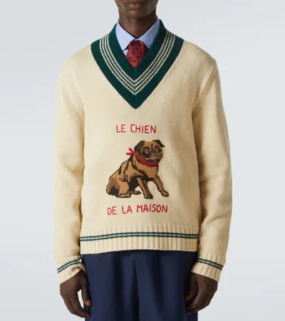 Valentino Garavanile Chien De La Maison Sweater In Neutral
