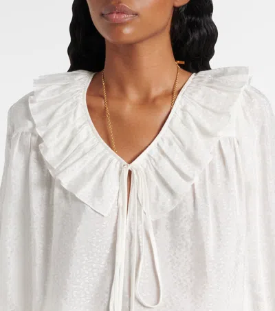 Chloé Ruffled Blouse In White