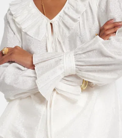 Chloé Ruffled Blouse In White