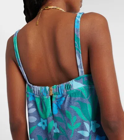 Chloé Chloe Women Printed Terry Fabric Mini Dress In Blue