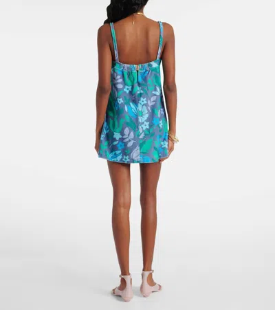 Chloé Chloe Women Printed Terry Fabric Mini Dress In Blue