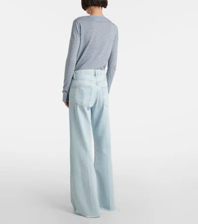 Frame The Lax Flared Jeans In Blue