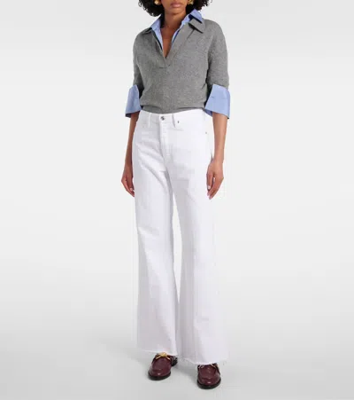 Frame The Lax Flared Jeans In White