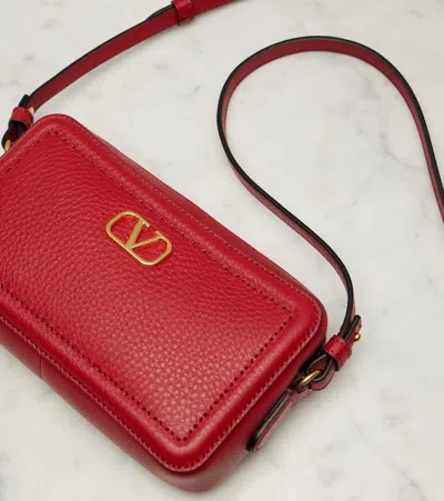 Valentino Garavani Small Red Crossbody Bag Alltime In Brown