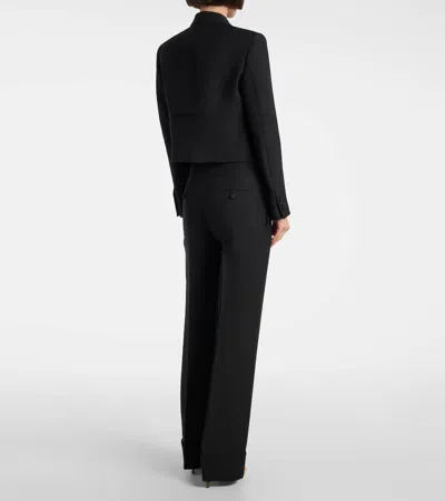 Valentino Cady Couture High-rise Wide-leg Pants In Schwarz
