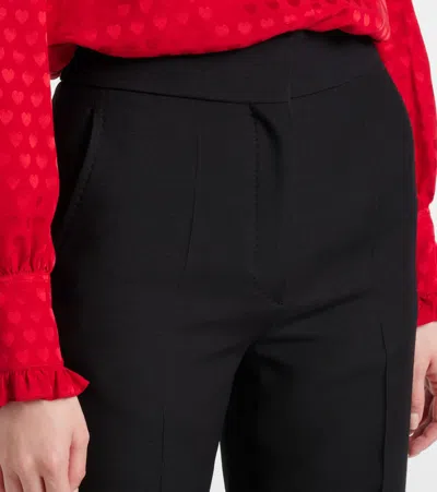 Valentino Cady Couture High-rise Wide-leg Pants In Schwarz