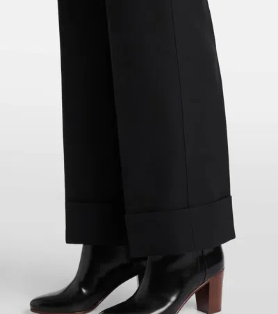 Valentino Cady Couture High-rise Wide-leg Pants In Schwarz