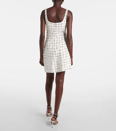 Simkhai Ziva Metallic Floral Embellished Dress In White Multi