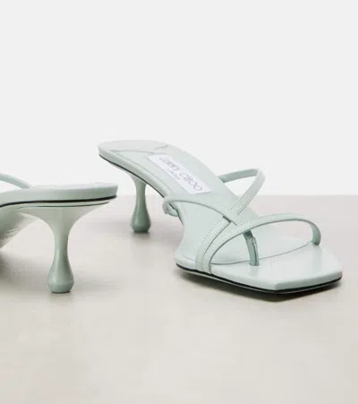 Jimmy Choo Etana 50 Leather Heeled Mules