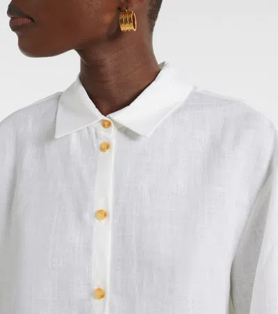 Asceno Formentera Linen Shirt In White