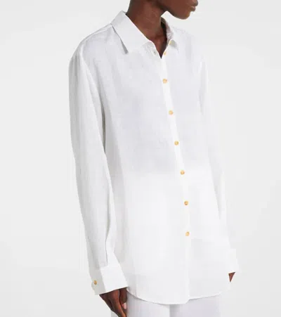 Asceno Formentera Linen Shirt In White