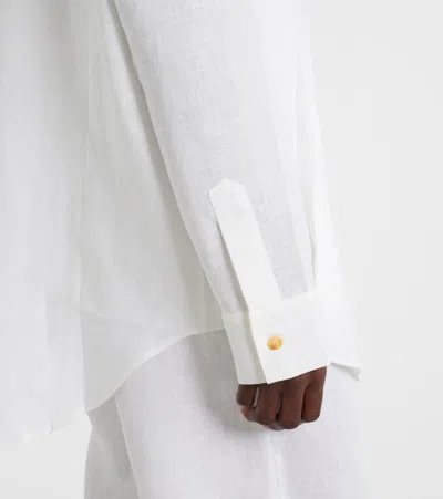 Asceno Formentera Linen Shirt In White