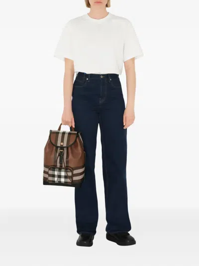 Burberry Check Flap Drawstring Backpack