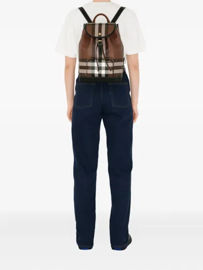 Burberry Check Flap Drawstring Backpack