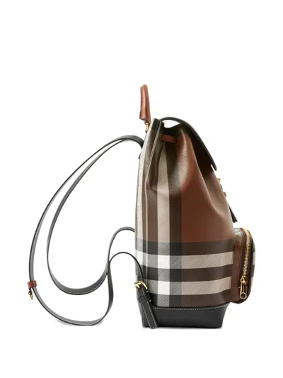 Burberry Check Flap Drawstring Backpack