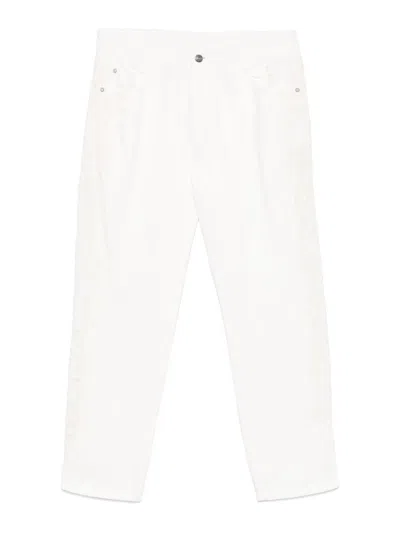 Ermanno Scervino White Trousers With Front Button Closure