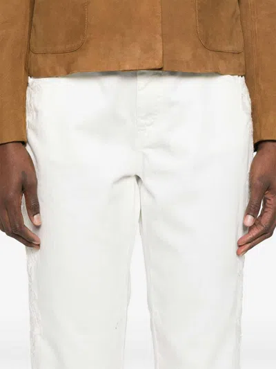 Ermanno Scervino White Trousers With Front Button Closure