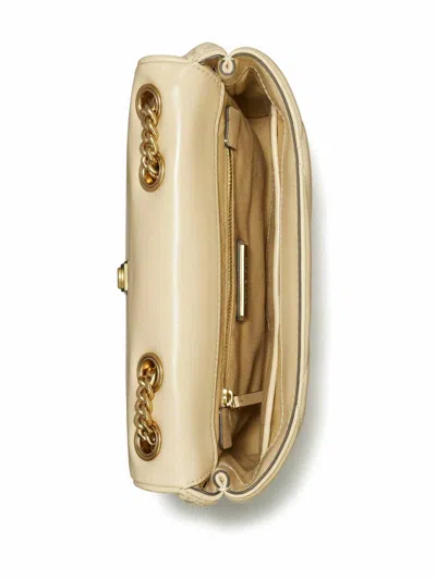 Tory Burch Small Kira Diamond Quilted Convertible Leather Shoulder Bag In Neutral