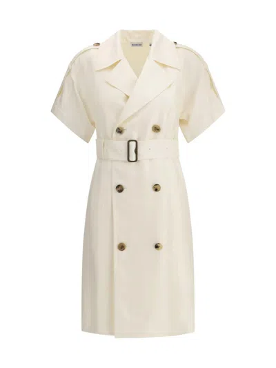 Burberry Waist Belted Short Sleeves Epaulettes Lapels