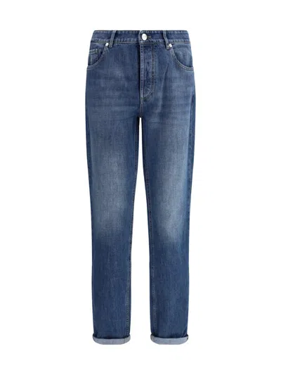 Brunello Cucinelli Five-pocket Slim-fit Trousers In Comfort Denim