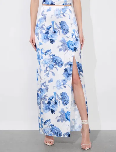 Alice And Olivia Stephine Printed Long Skirt In Multi