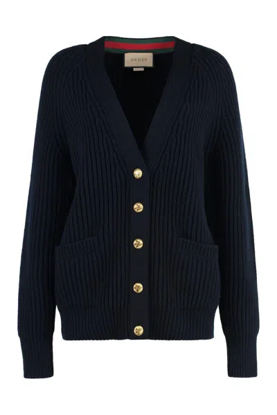 Shop Gucci Wool And Cashmere Cardigan