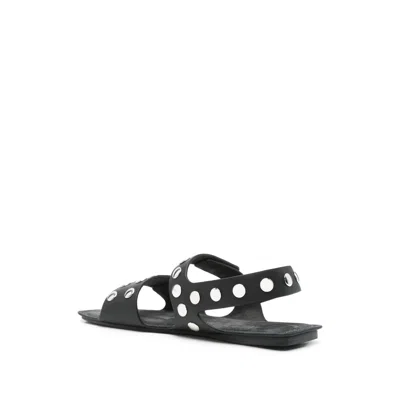 Khaite Boden Silver Studded Leather Sandals